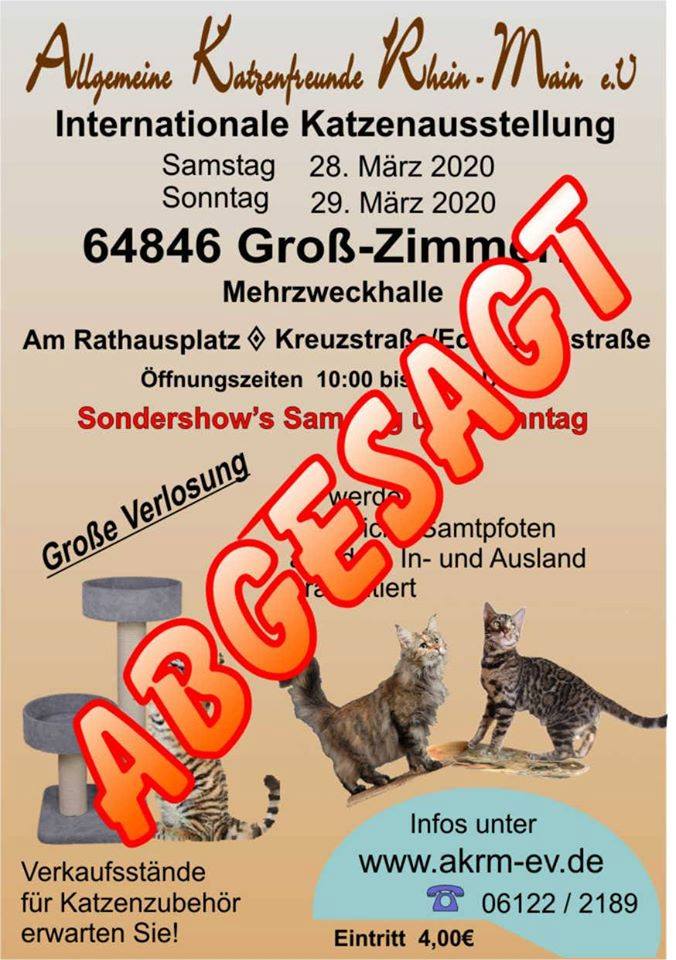 Internationale Katzenausstellung vom AKRM e.V - ABGESAGT!