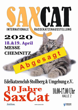 Int. Rassekatzenausstellung SaxCat 2020 - ABGESAGT!