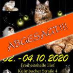 Internationale Katzenausstellung im Rahmen der Messe Hof - ABGESAGT!